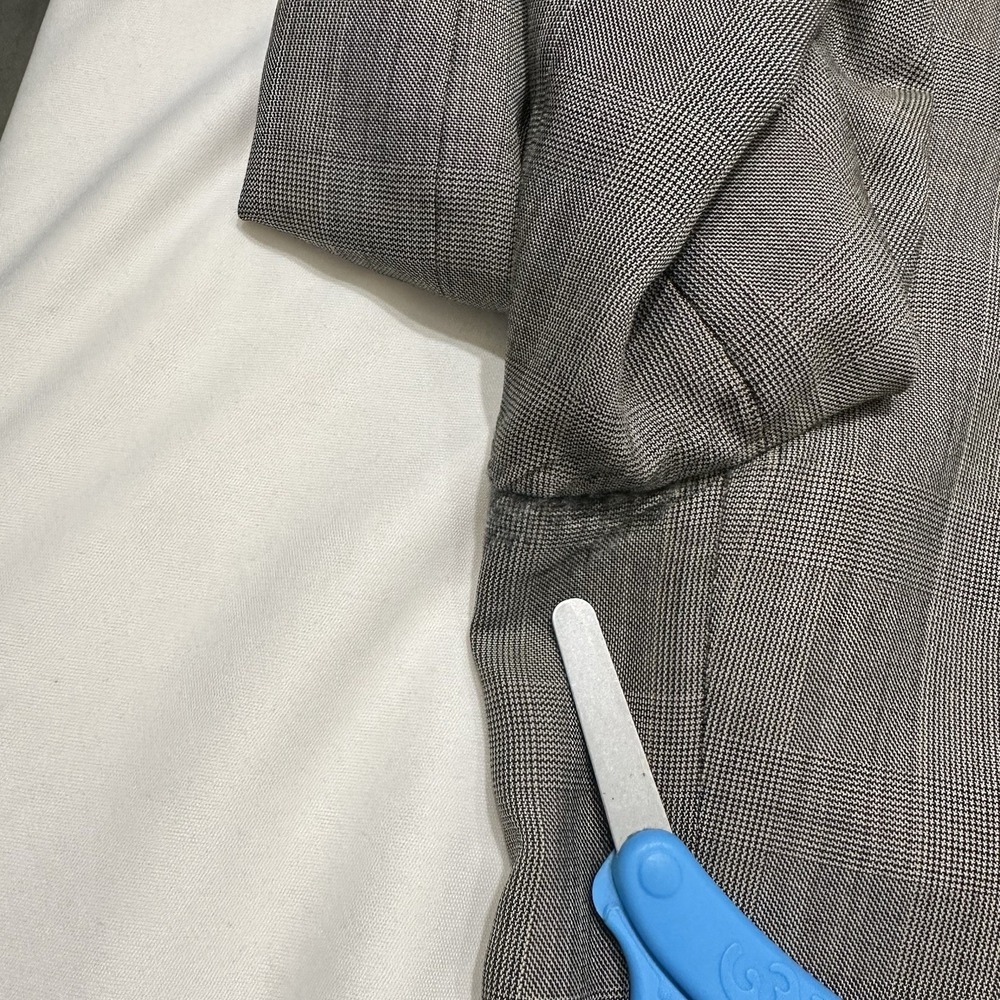 Jos. A. Bank Gray Check Wool Men's Blazer 48 Regular Single-Breasted Two-Button - Picture 13 of 15